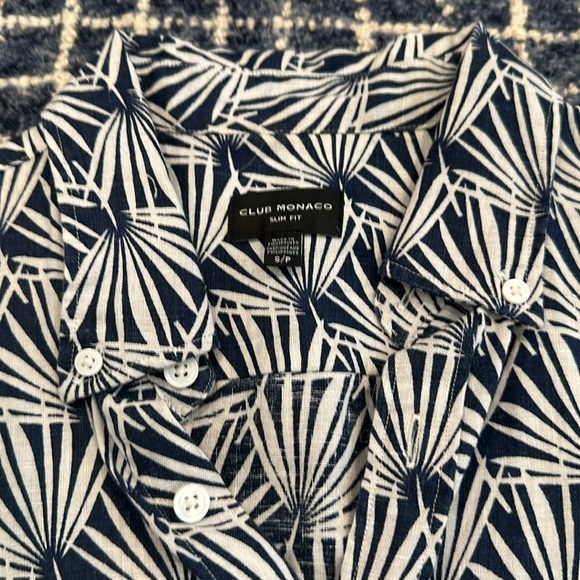 Club Monaco Slim Fit Linen Shirt - Picture 2 of 3